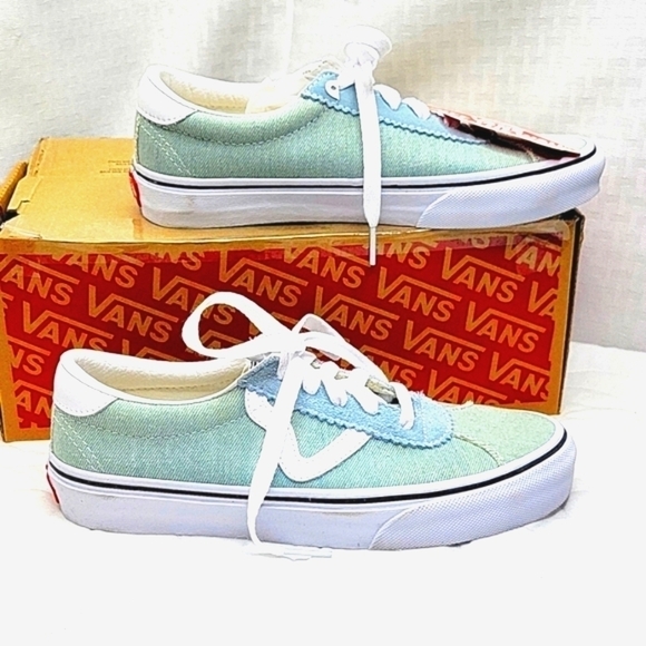 Vans Shoes Sport Denim Washed Sneakers 5 & 7 - Picture 1 of 8